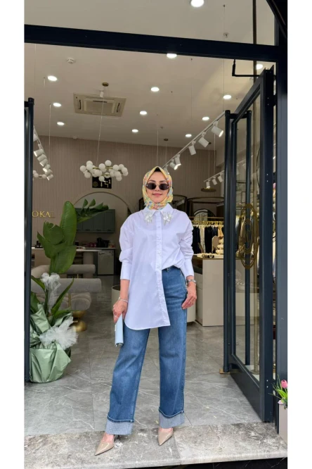 OVERSIZE POPLİN GÖMLEK